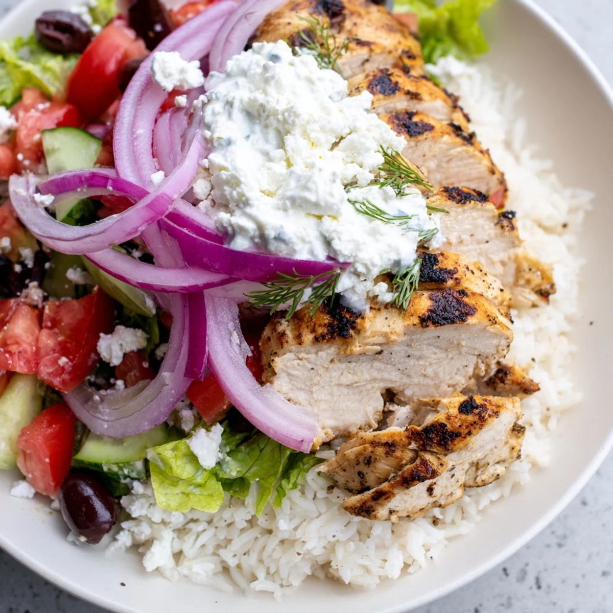 Greek Chicken Gyro Bowls