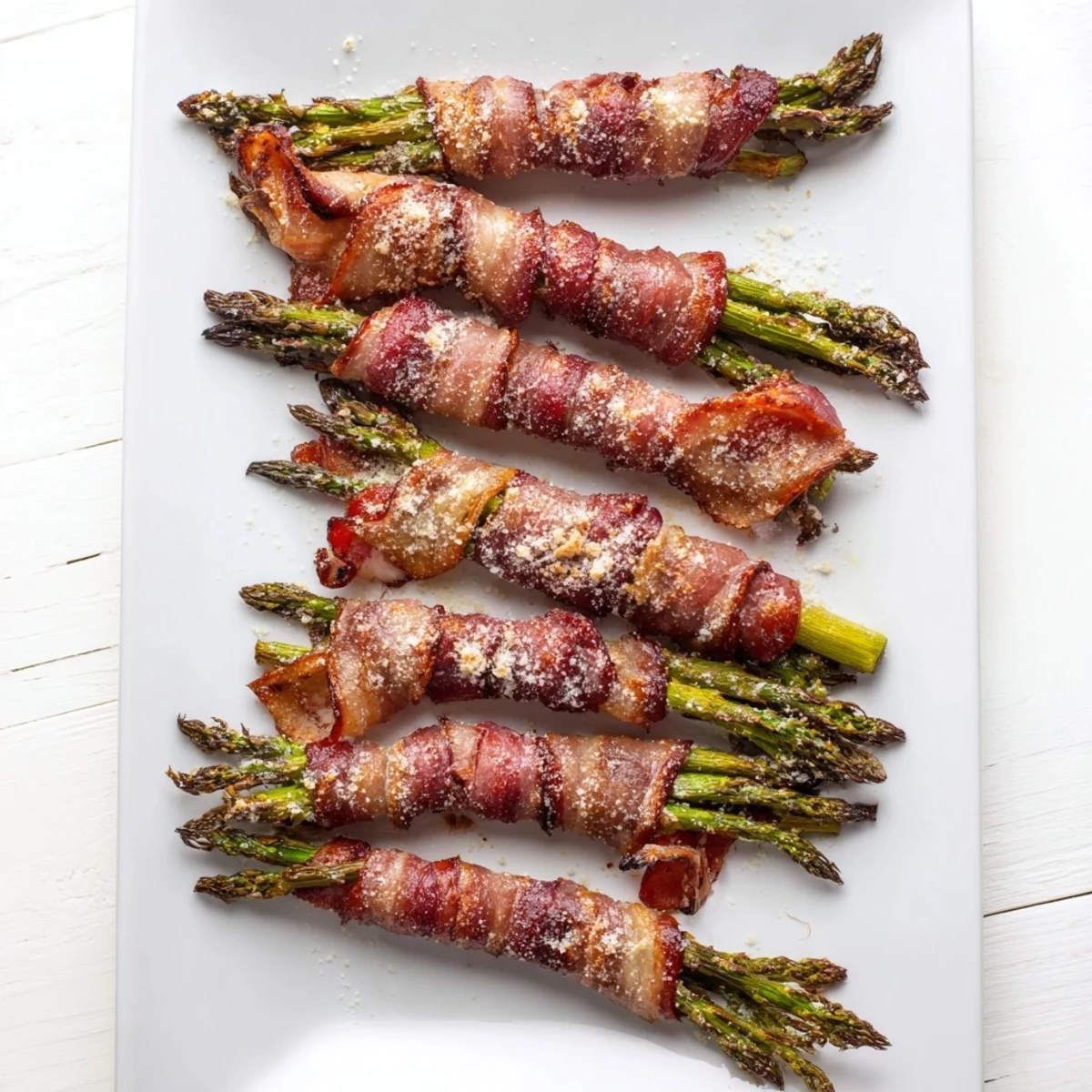 Freshly roasted Crispy Beef Bacon Wrapped Asparagus Bundles paired with lemon aioli, vibrant and aromatic for easy entertaining at home.