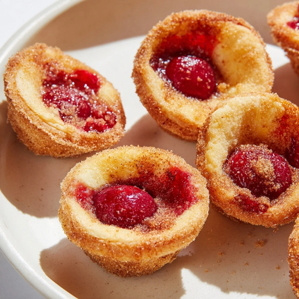 Quick Cherry Pie Bites arranged on a dessert platter ready for a party or potluck.