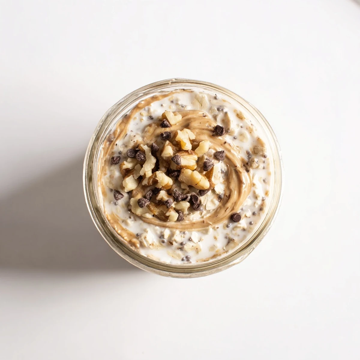 This wholesome Cookie Dough Overnight Oats recipe features a thick, pudding-like texture and sweet maple notes, served straight from the fridge.