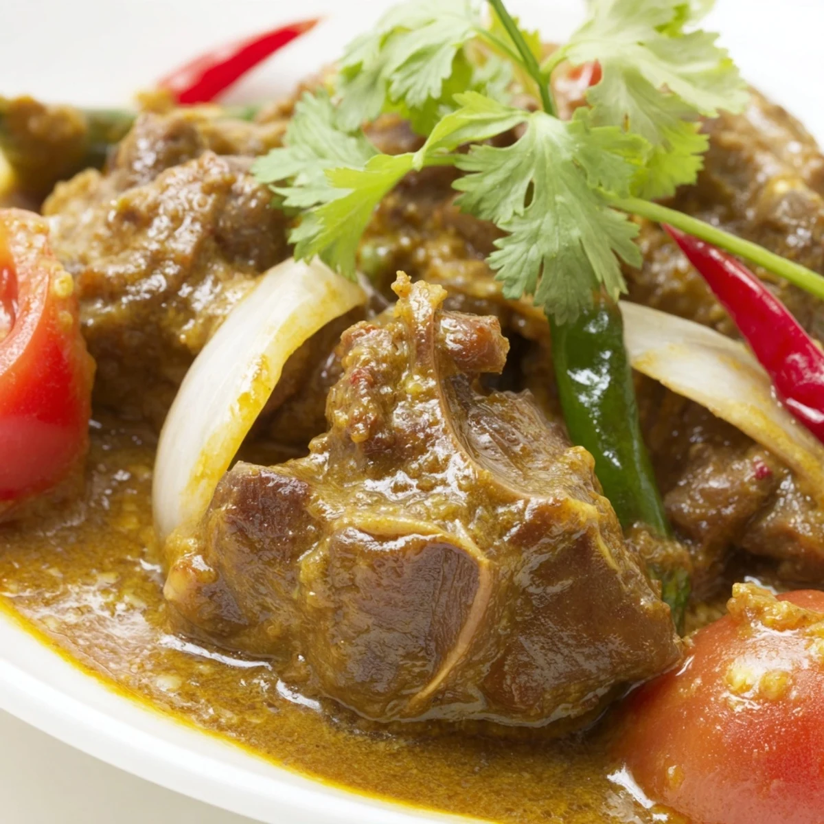 Tender lamb shanks simmer in a rich Sri Lankan Lamb Shank Curry with fragrant spices and creamy coconut milk.