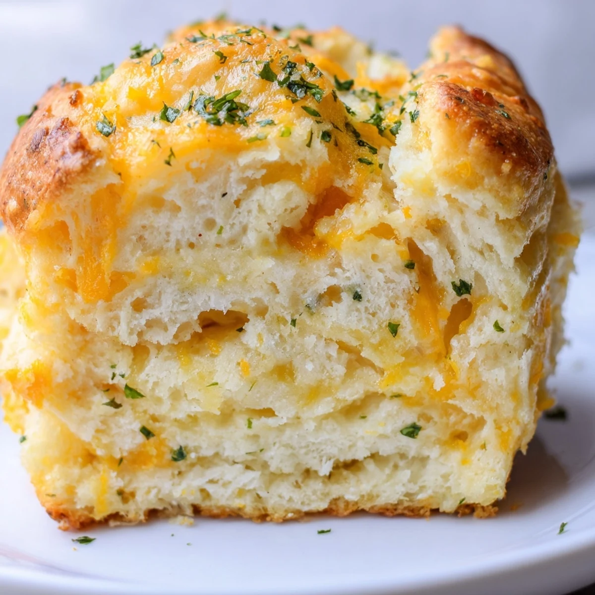 Golden sliced Red Lobsters Cheddar Bay Biscuit Loaf served warm with garlic butter.