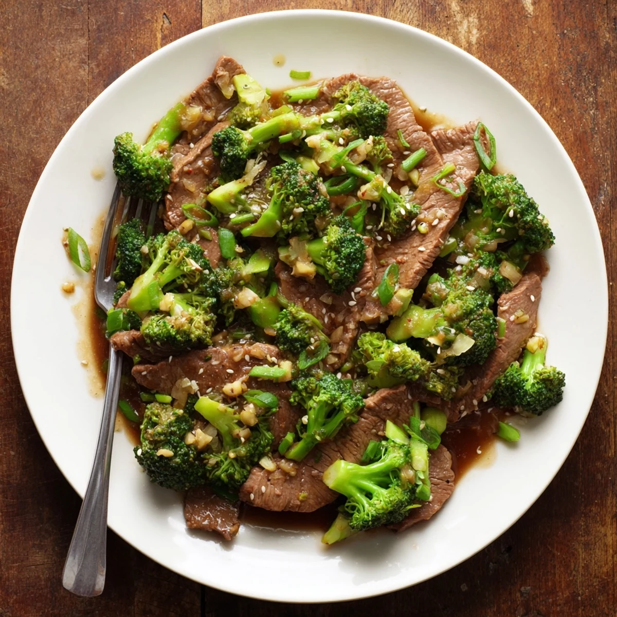 Tender beef and crisp broccoli florets drenched in a glossy, savory sauce in a white bowl with steamed rice, highlighting the Better Than Takeout Beef With Broccoli recipe.