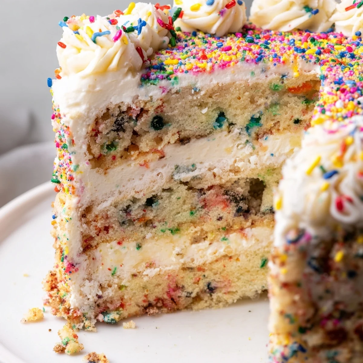 Celebration Milk Bar Birthday Cake with crunchy crumb topping, perfect for birthdays or gatherings.