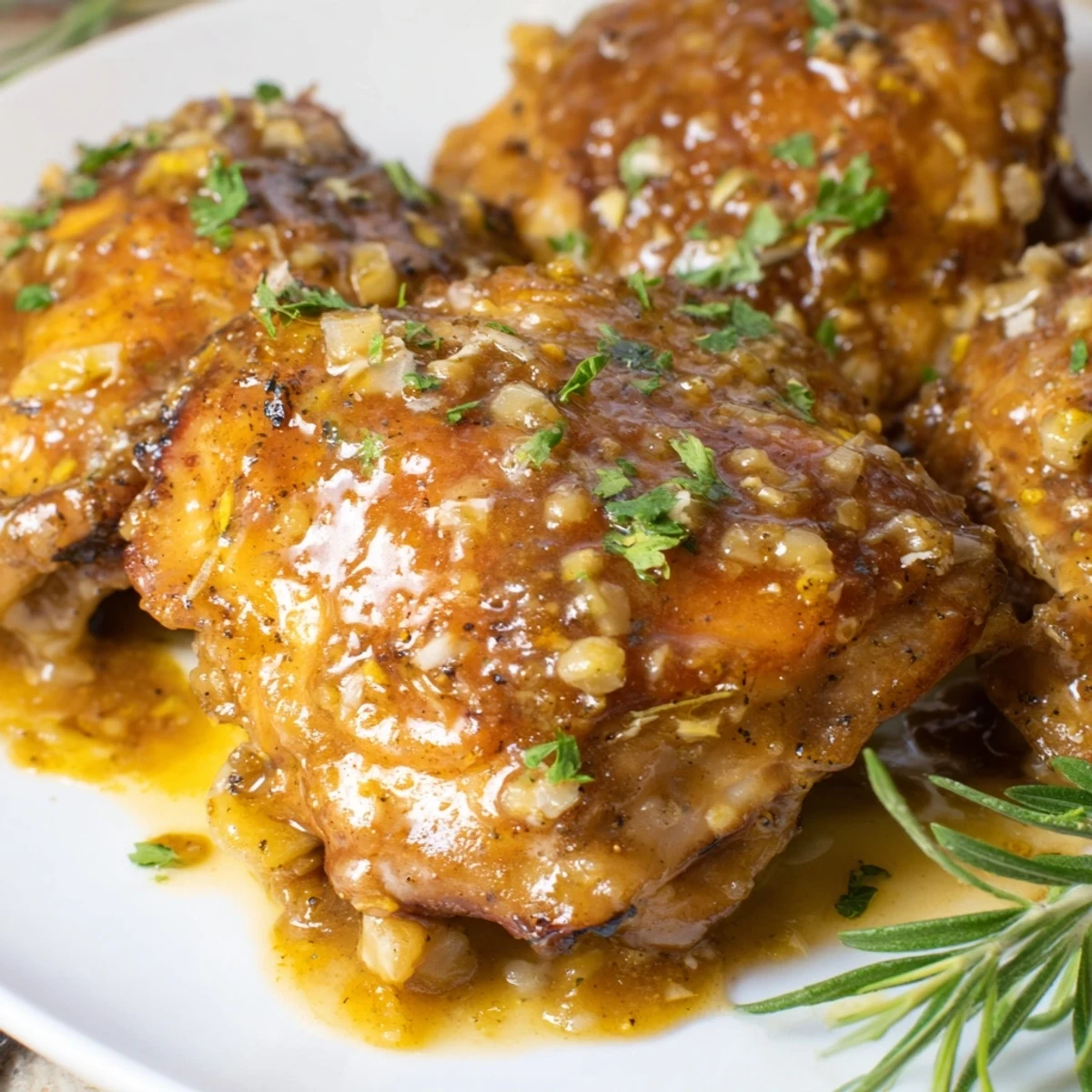 Tender honey mustard chicken breasts baked to golden perfection with savory herb glaze