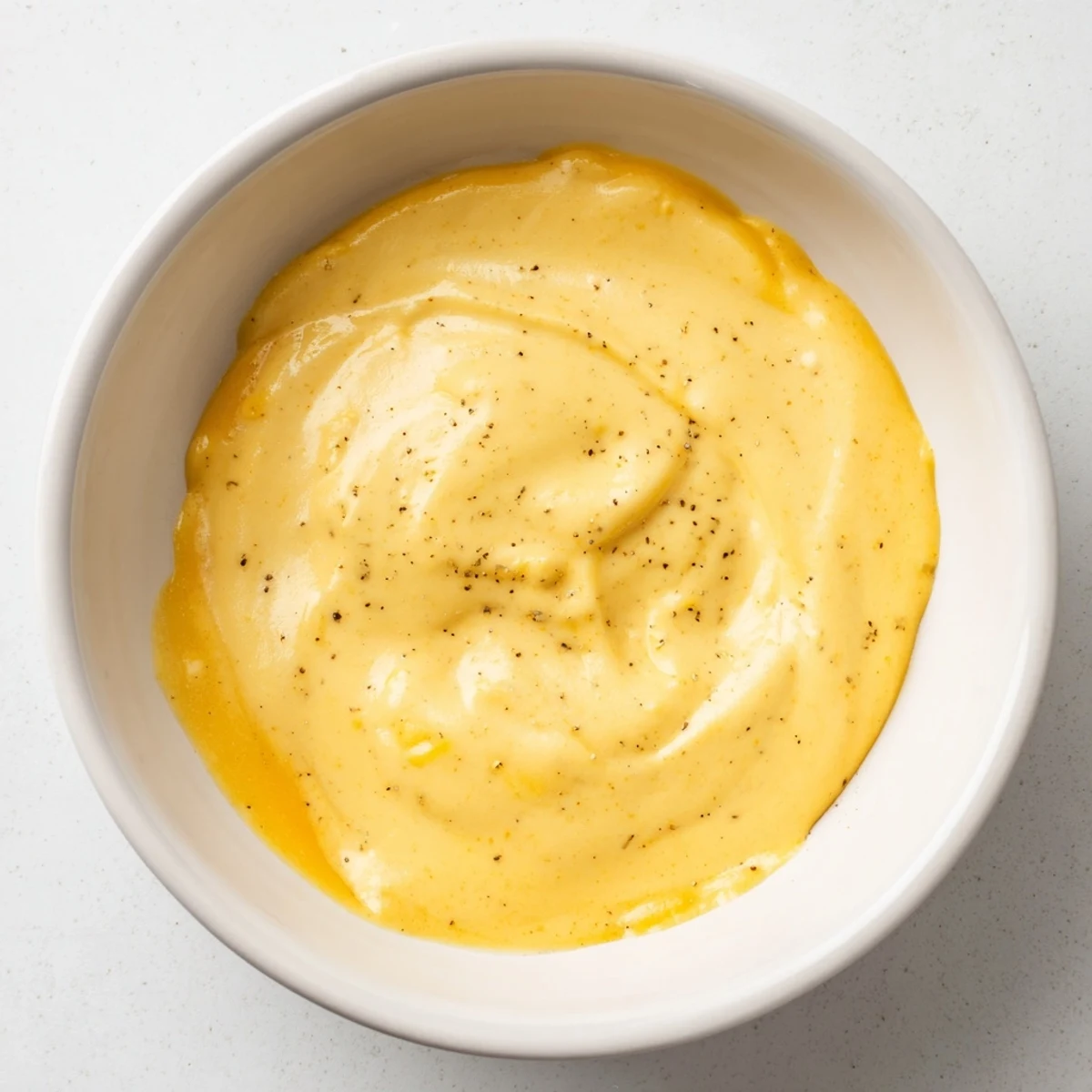 Golden cheese sauce for fries drizzled generously over crispy golden potato wedges