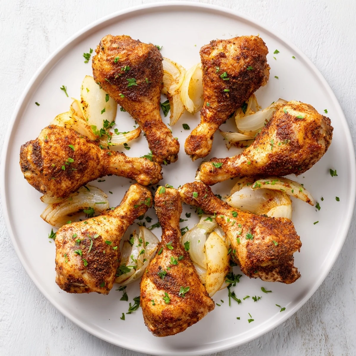 Slow cooked Crockpot chicken legs seasoned with smoked paprika and aromatic herbs