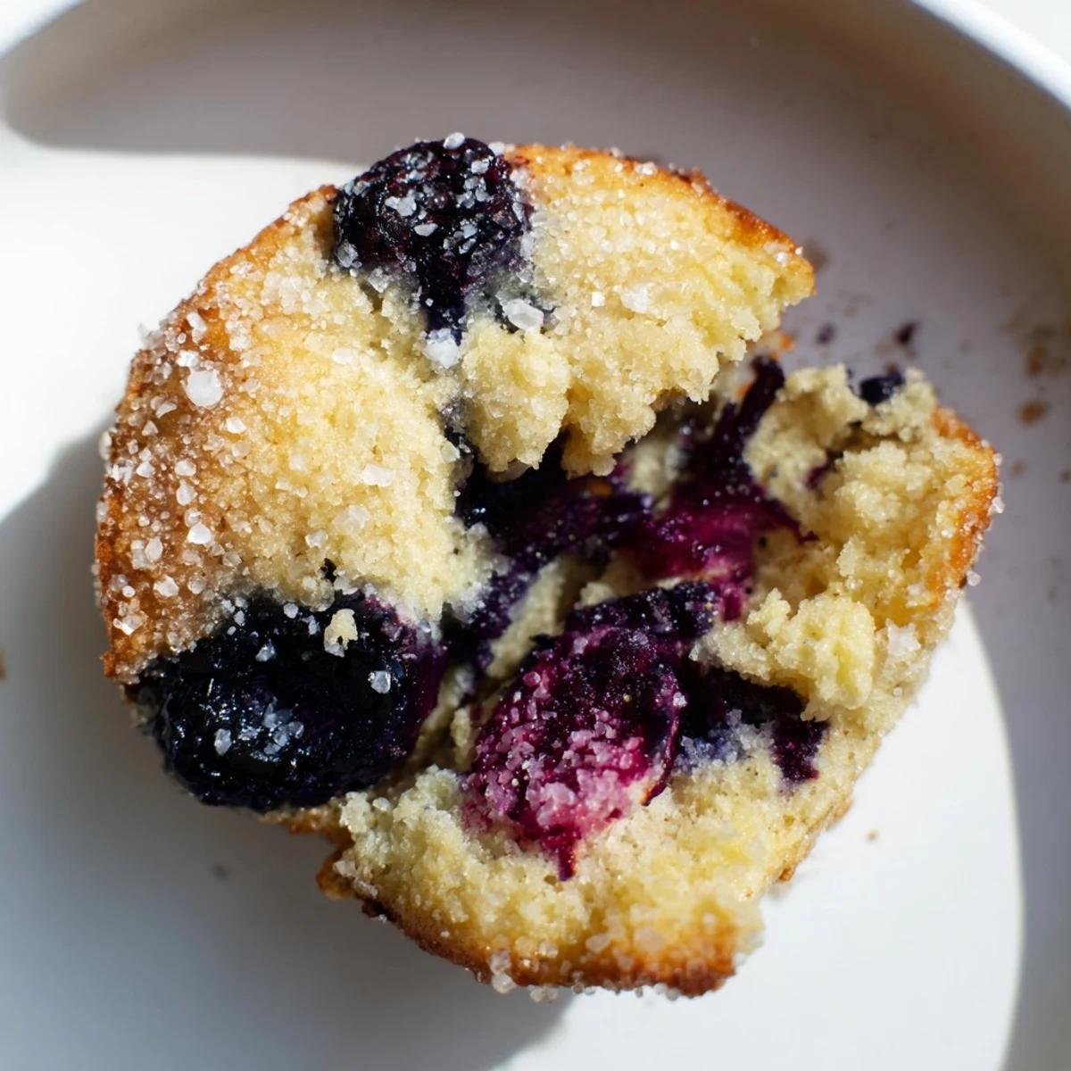 Soft blueberry muffin cookies with golden edges and juicy berries on rustic baking sheet