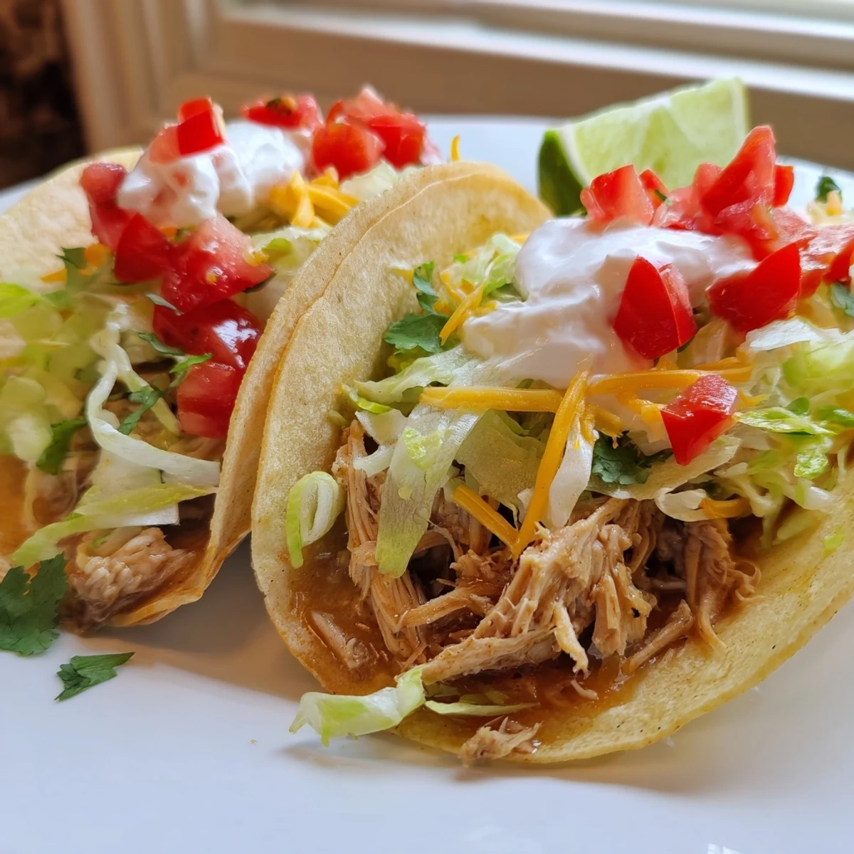 Slow Cooker Ranch Chicken Tacos